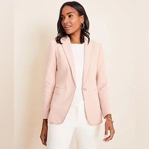 Ann Taylor The Hutton Blazer In Ottoman Knit
In Dim Rose
